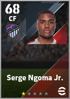 Serge Ngoma Jr. eFootball 2026 player card — 68 OVR CF