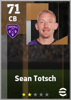Sean Totsch eFootball 2026 player card — 71 OVR CB