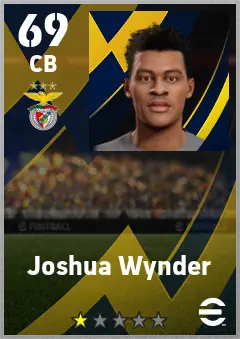 Joshua Wynder eFootball 2026 player card — 69 OVR CB