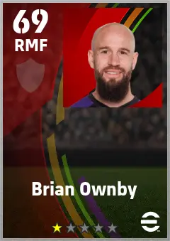 Brian Ownby eFootball 2026 player card — 69 OVR RMF