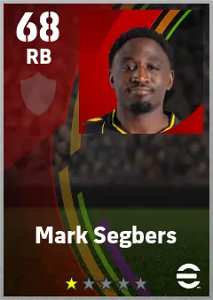 Mark Segbers eFootball 2026 player card — 68 OVR RB