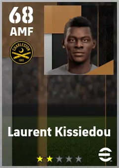 Laurent Kissiedou eFootball 2026 player card — 68 OVR AMF