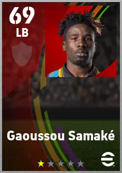 Gaoussou Samake eFootball 2026 player card — 69 OVR LB