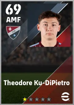 Theodore Ku-DiPietro eFootball 2026 player card — 69 OVR AMF