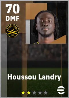 Houssou Landry eFootball 2026 player card — 70 OVR DMF