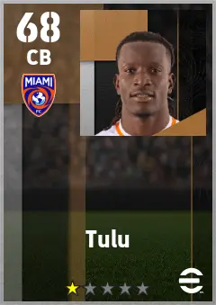 Tulu eFootball 2026 player card — 68 OVR CB