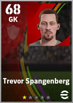 Trevor Spangenberg eFootball 2026 player card — 68 OVR GK