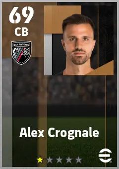 Alex Crognale eFootball 2026 player card — 69 OVR CB