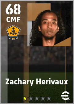 Zachary Herivaux eFootball 2026 player card — 68 OVR CMF