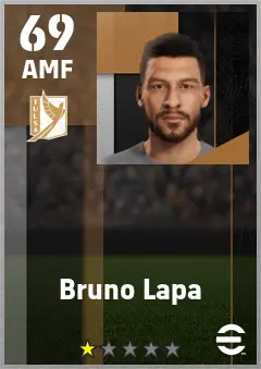 Bruno Lapa eFootball 2026 player card — 69 OVR AMF