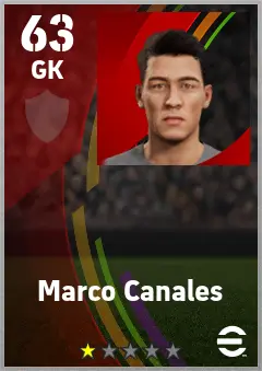 Marco Canales eFootball 2026 player card — 63 OVR GK