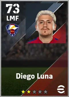 Diego Luna eFootball 2026 player card — 73 OVR LMF