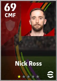 Nick Ross eFootball 2026 player card — 69 OVR CMF