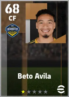 Beto Avila eFootball 2026 player card — 68 OVR CF