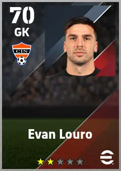Evan Louro eFootball 2026 player card — 70 OVR GK