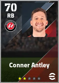 Conner Antley eFootball 2026 player card — 70 OVR RB