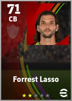 Forrest Lasso eFootball 2026 player card — 71 OVR CB