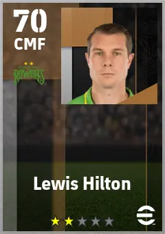 Lewis Hilton eFootball 2026 player card — 70 OVR CMF