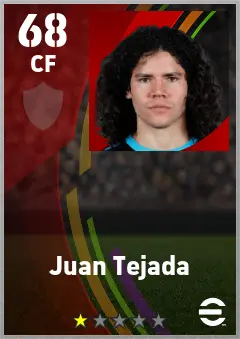 Juan Tejada eFootball 2026 player card — 68 OVR CF