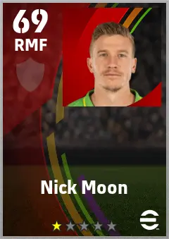 Nick Moon eFootball 2026 player card — 69 OVR RMF