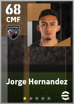 Jorge Hernandez eFootball 2026 player card — 68 OVR CMF
