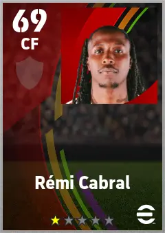 Remi Cabral eFootball 2026 player card — 69 OVR CF