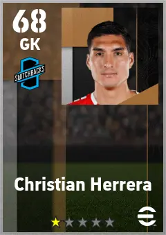 Christian Herrera eFootball 2026 player card — 68 OVR GK