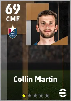 Collin Martin eFootball 2026 player card — 69 OVR CMF