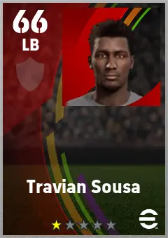 Travian Sousa eFootball 2026 player card — 66 OVR LB