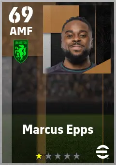 Marcus Epps eFootball 2026 player card — 69 OVR AMF