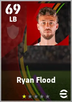 Ryan Flood eFootball 2026 player card — 69 OVR LB