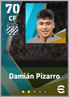 Damian Pizarro eFootball 2026 player card — 70 OVR CF