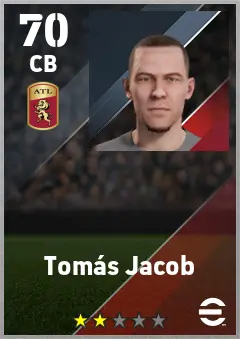 Tomas Jacob eFootball 2026 player card — 70 OVR CB