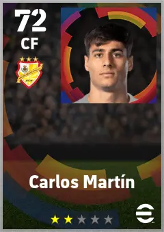 Carlos Martin eFootball 2026 player card — 72 OVR CF