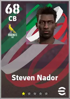 Steven Nador eFootball 2026 player card — 68 OVR CB