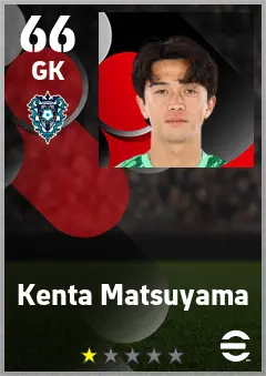 Kenta Matsuyama eFootball 2026 player card — 66 OVR GK