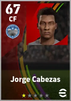 Jorge Cabezas eFootball 2026 player card — 67 OVR CF