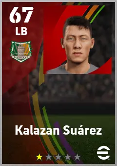 Kalazan Suarez eFootball 2026 player card — 67 OVR LB