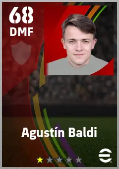 Agustin Baldi eFootball 2026 player card — 68 OVR DMF
