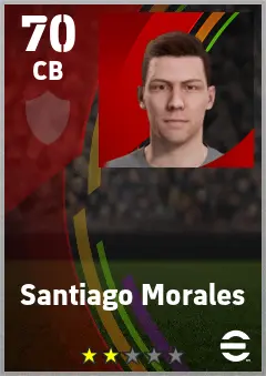 Santiago Morales eFootball 2026 player card — 70 OVR CB