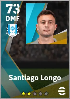 Santiago Longo eFootball 2026 player card — 73 OVR DMF