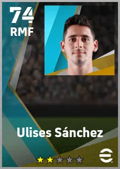 Ulises Sanchez eFootball 2026 player card — 74 OVR RMF
