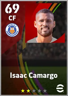Isaac Camargo eFootball 2026 player card, 69 OVR CF