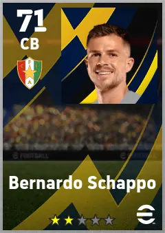 Bernardo Schappo eFootball 2026 player card — 71 OVR CB