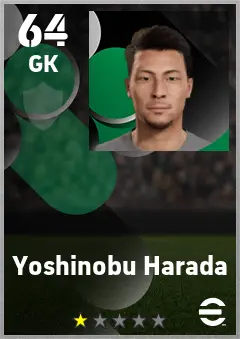 Yoshinobu Harada eFootball 2026 player card — 64 OVR GK