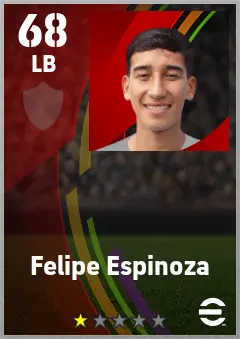 Felipe Espinoza eFootball 2026 player card — 68 OVR LB