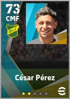 Cesar Perez eFootball 2026 player card — 73 OVR CMF