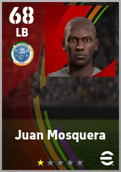 Juan Mosquera eFootball 2026 player card — 68 OVR LB
