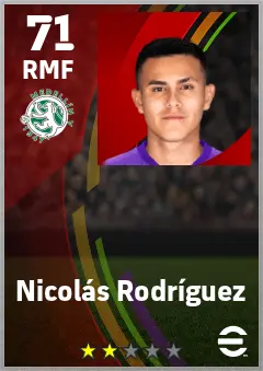 Nicolas Rodriguez eFootball 2026 player card — 71 OVR RMF