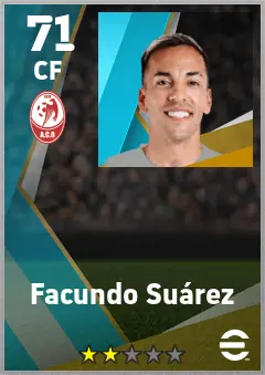 Facundo Suarez eFootball 2026 player card — 71 OVR CF